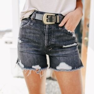 Free People Makai Black cut off shorts